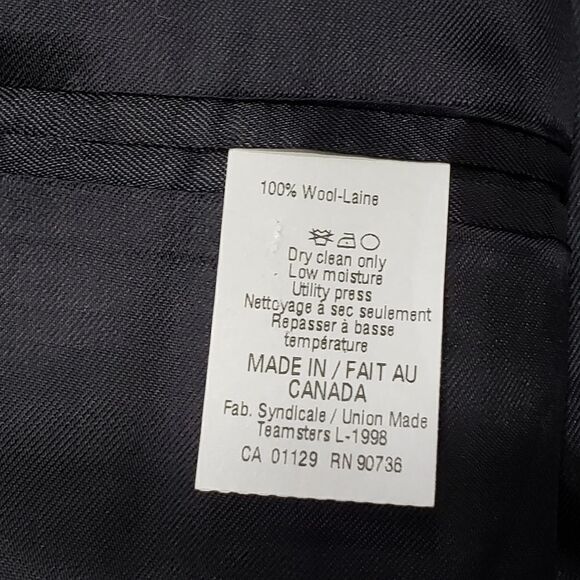 Lauren Ralph Lauren Gray Pinstriped Suit Jacket Sz 46R - Picture 11 of 16